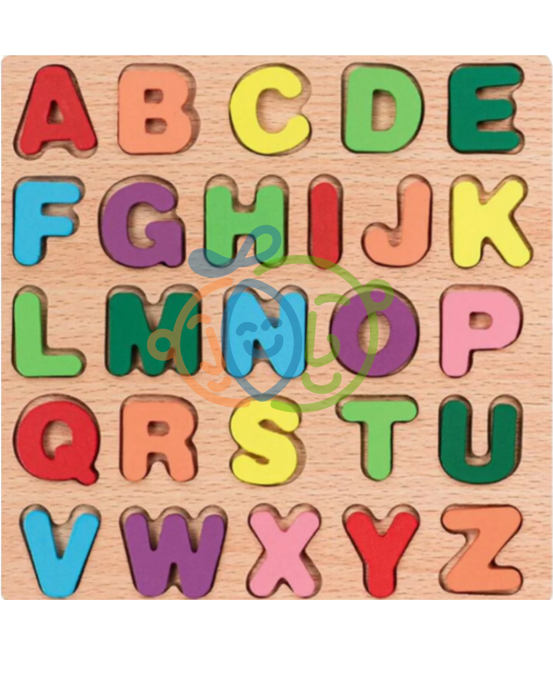 Abecedario de madera (pequeño) – puzzle de 26 letras