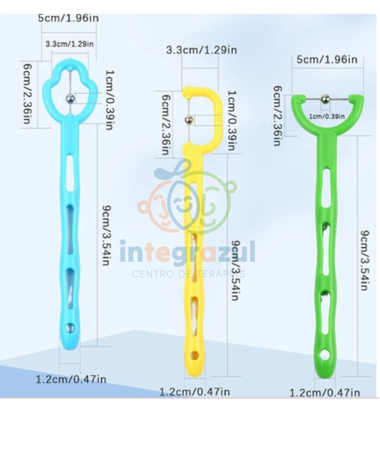 Set Ejercitadores Linguales – Kit 4 piezas con estuche (terapia orofacial)