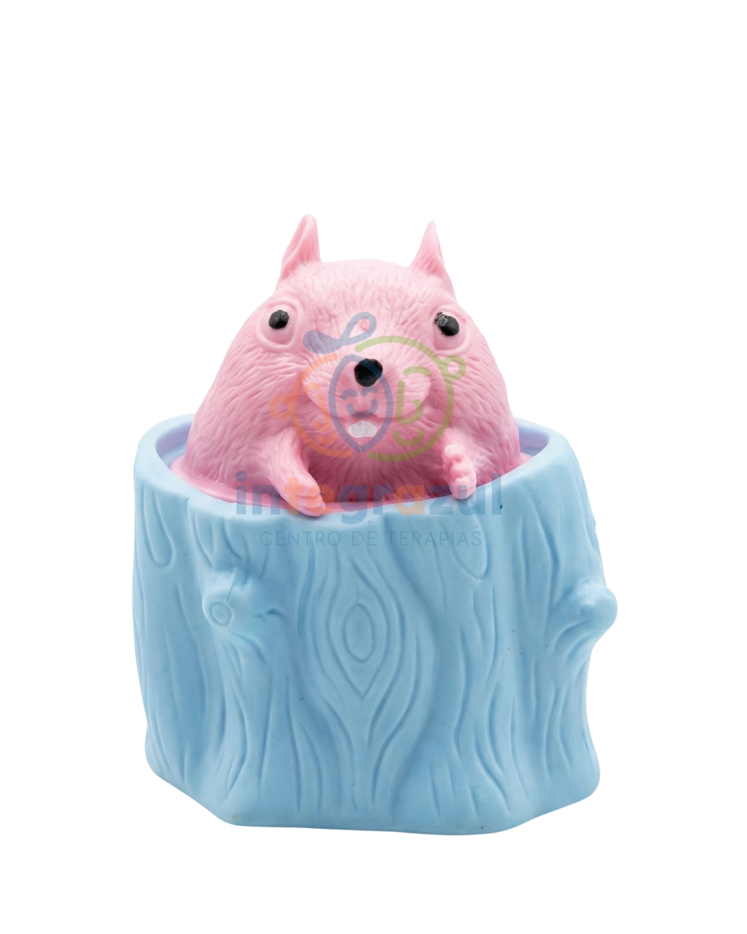 Ardilla Sorpresa en Tronco - Squishy Pop-Up Antiestrés