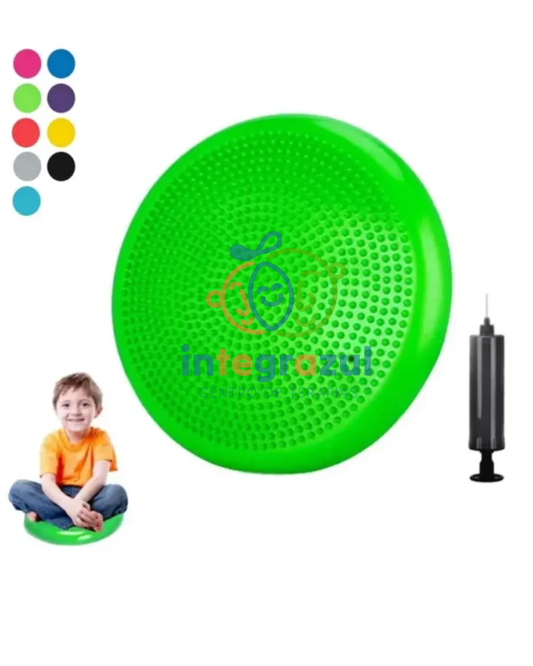 Cojín sensorial de equilibrio con bombín (disco de estabilidad)