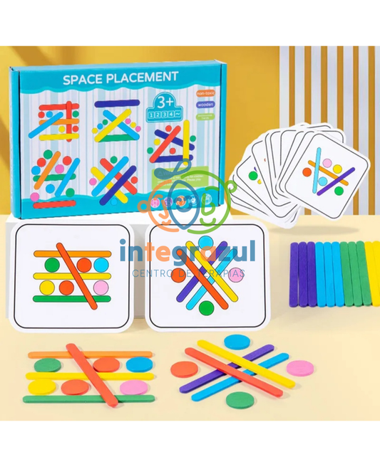 Juego de Patrones Palitos – con tarjetas, palitos y fichas