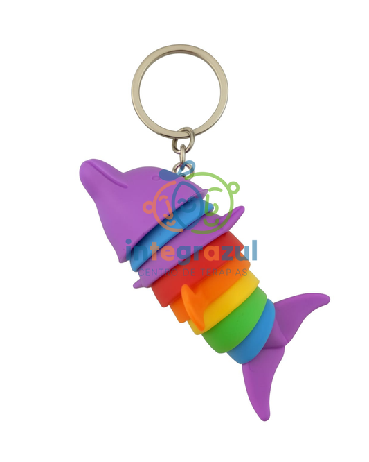 Llavero Fidget Delfín Arcoíris