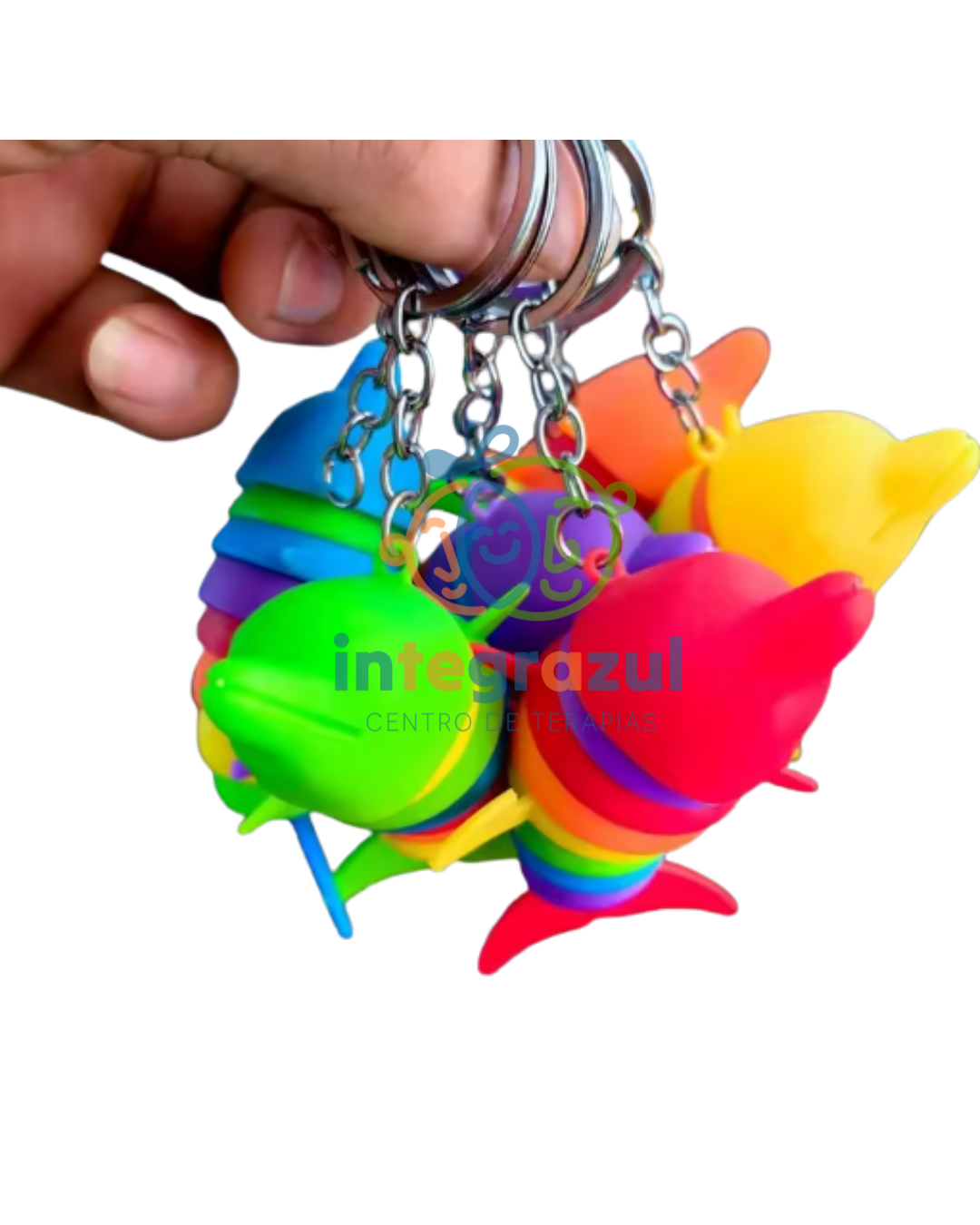 Llavero Fidget Delfín Arcoíris