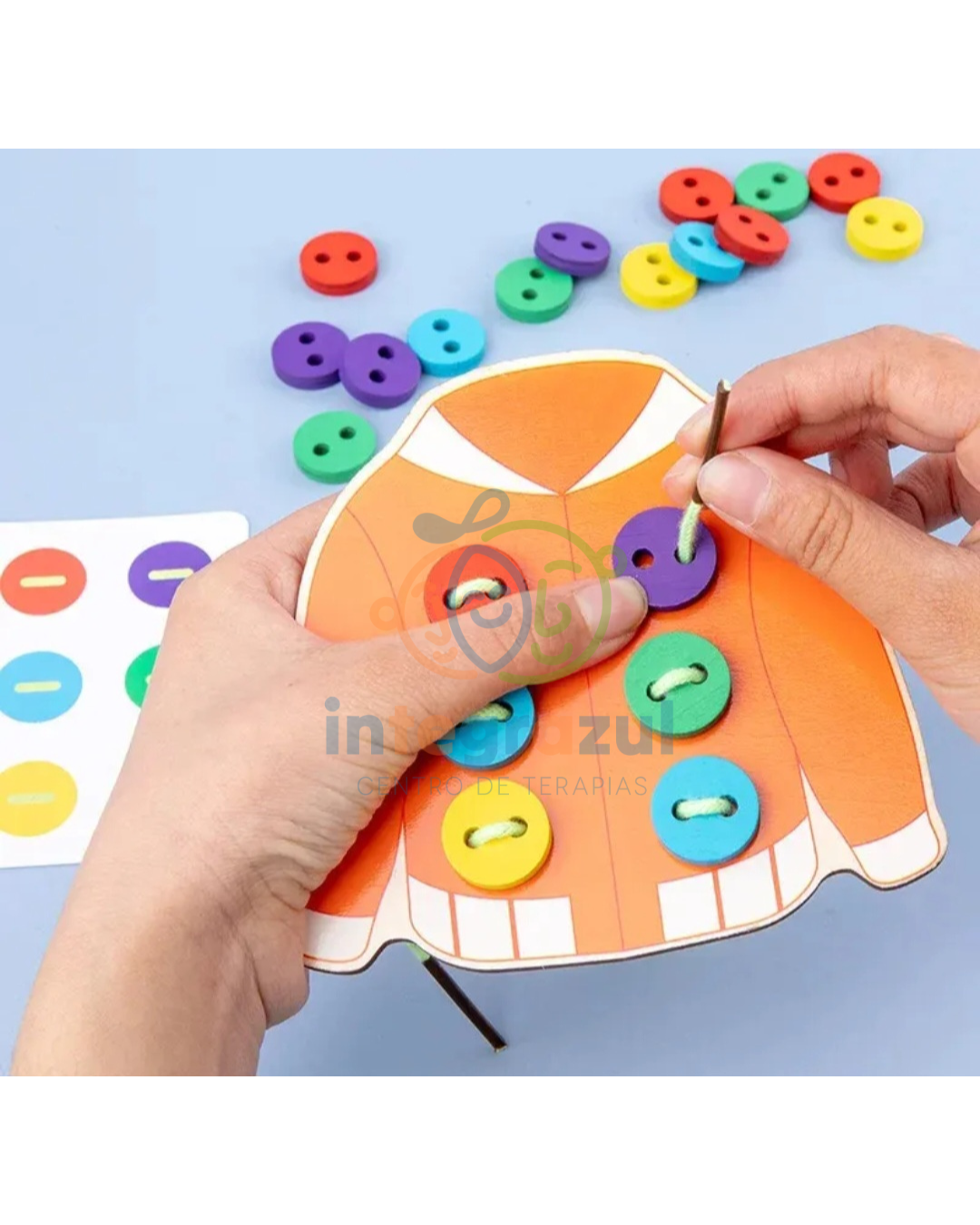 Juego de Botones Montessori con Tarjetas – Entrenamiento de abotonado y patrones