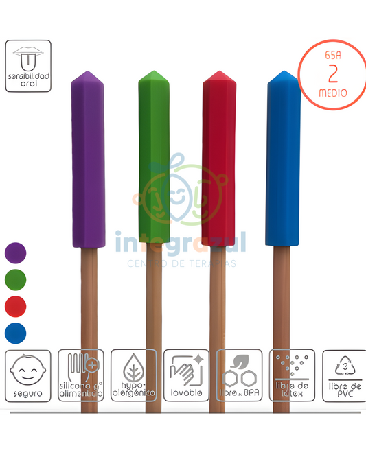 Mordedor de Lápiz Hexagonal - Topper Sensorial Anti-Ansiedad