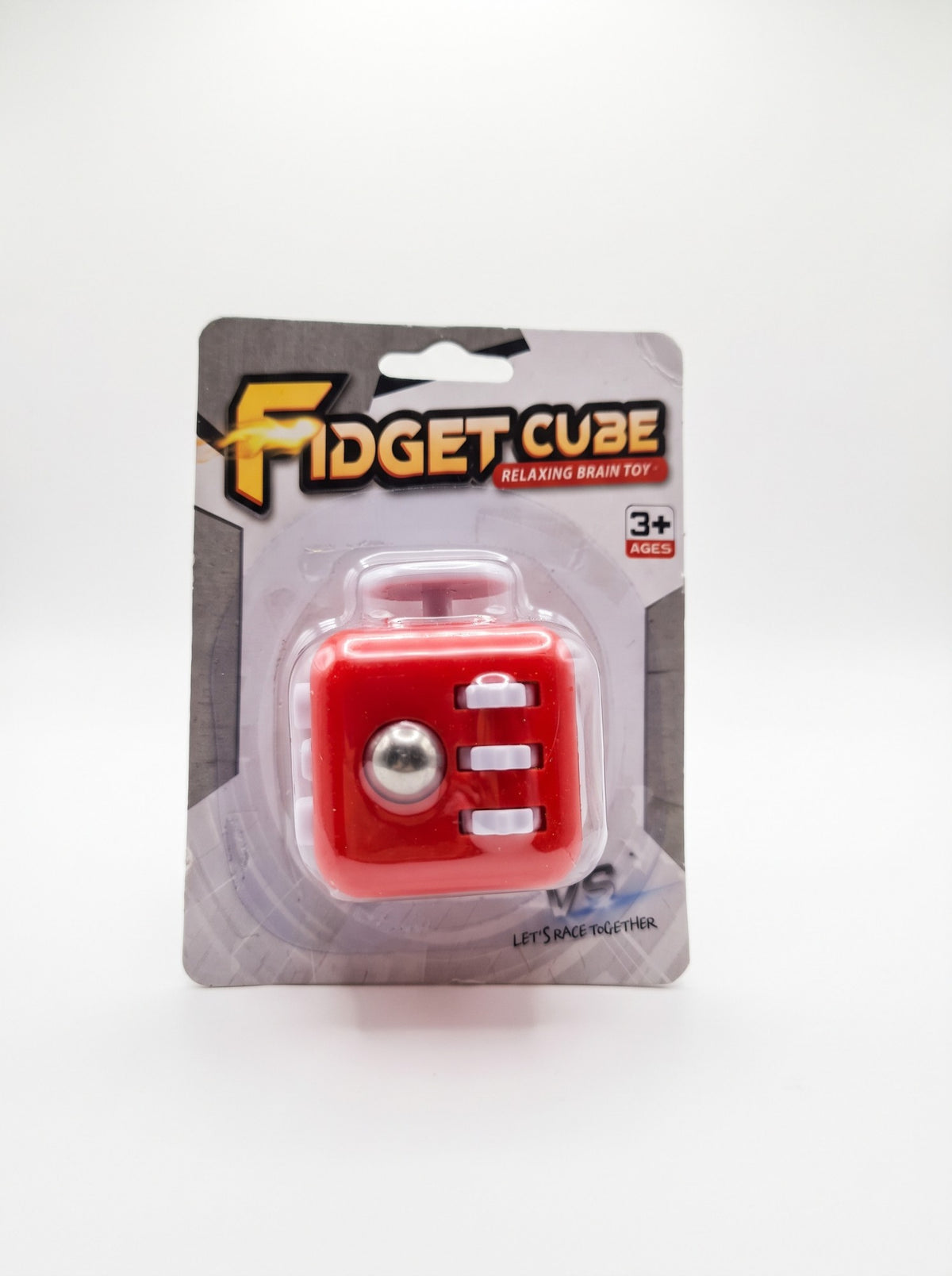 Fidget Cube rojo en su blister