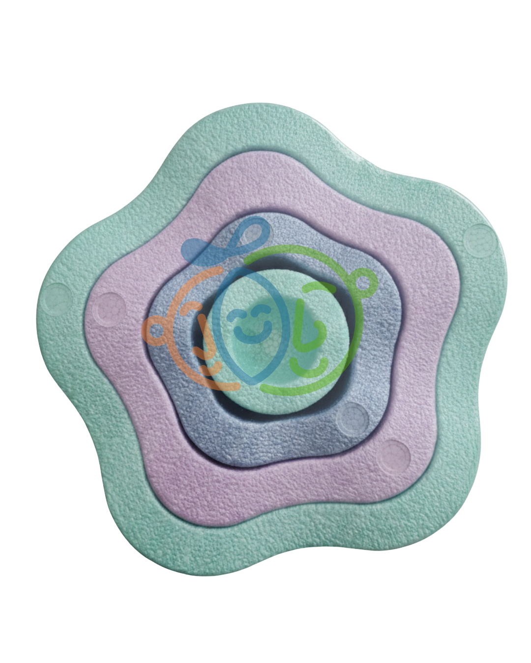 Piedras Sensoriales de Balance – Flor (4 piezas)