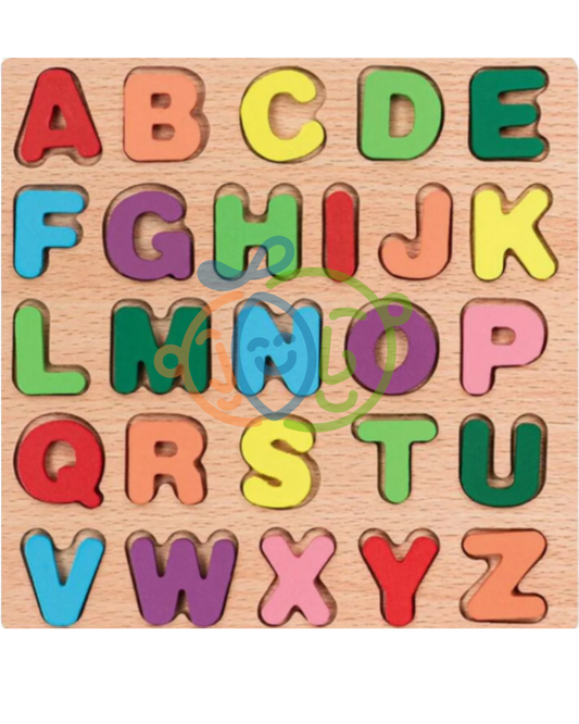 Abecedario de madera (pequeño) – puzzle de 26 letras
