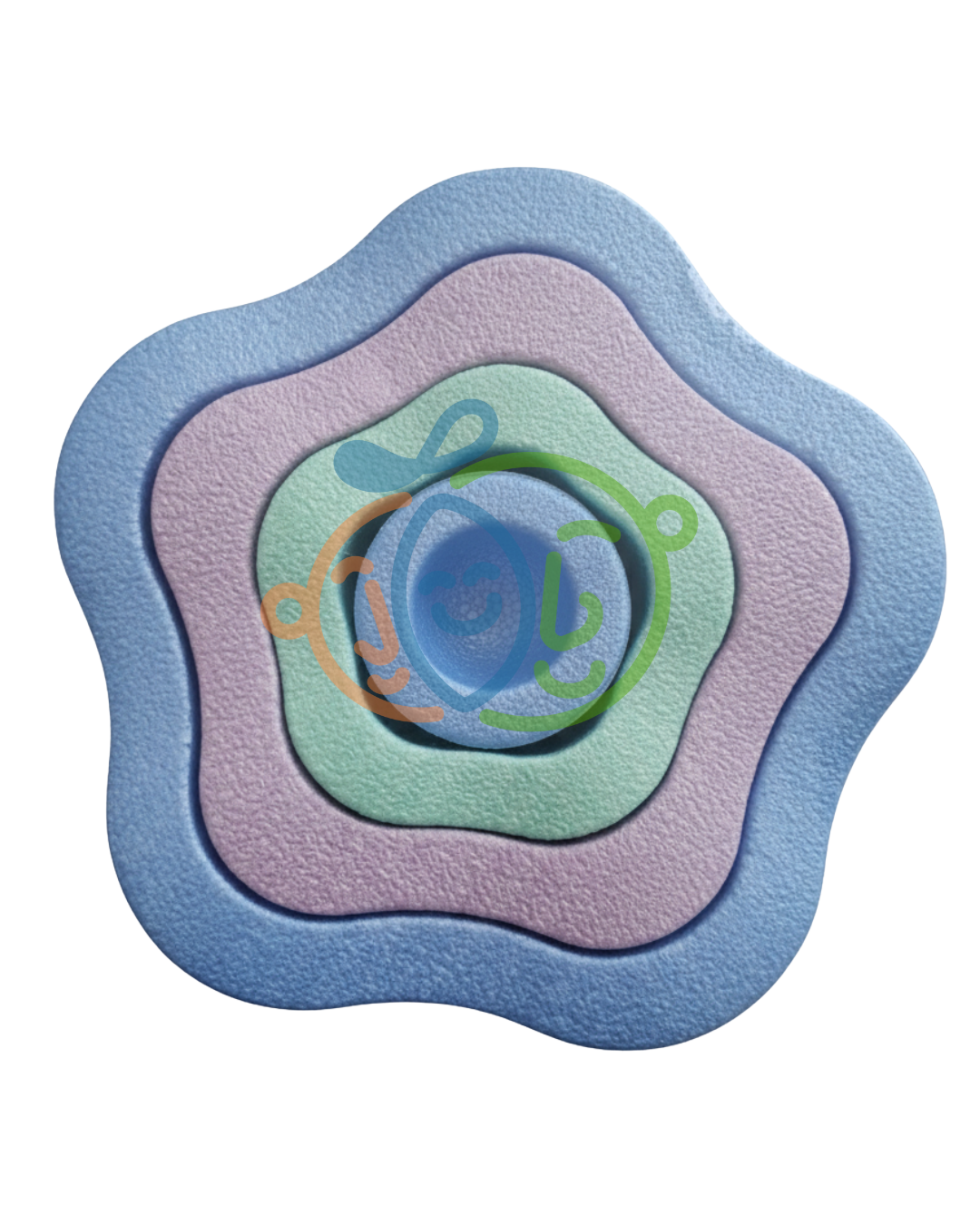 Piedras Sensoriales de Balance – Flor (4 piezas)