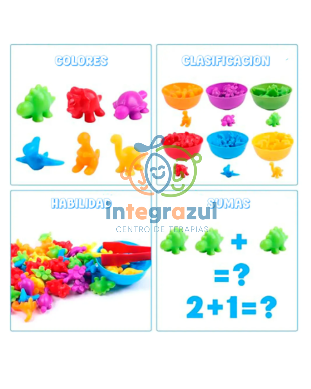 Set de Clasificación por Colores – Dinosaurios