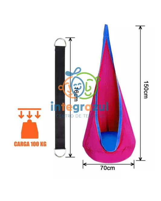 Columpio sensorial con cojín (tipo nido/pod)