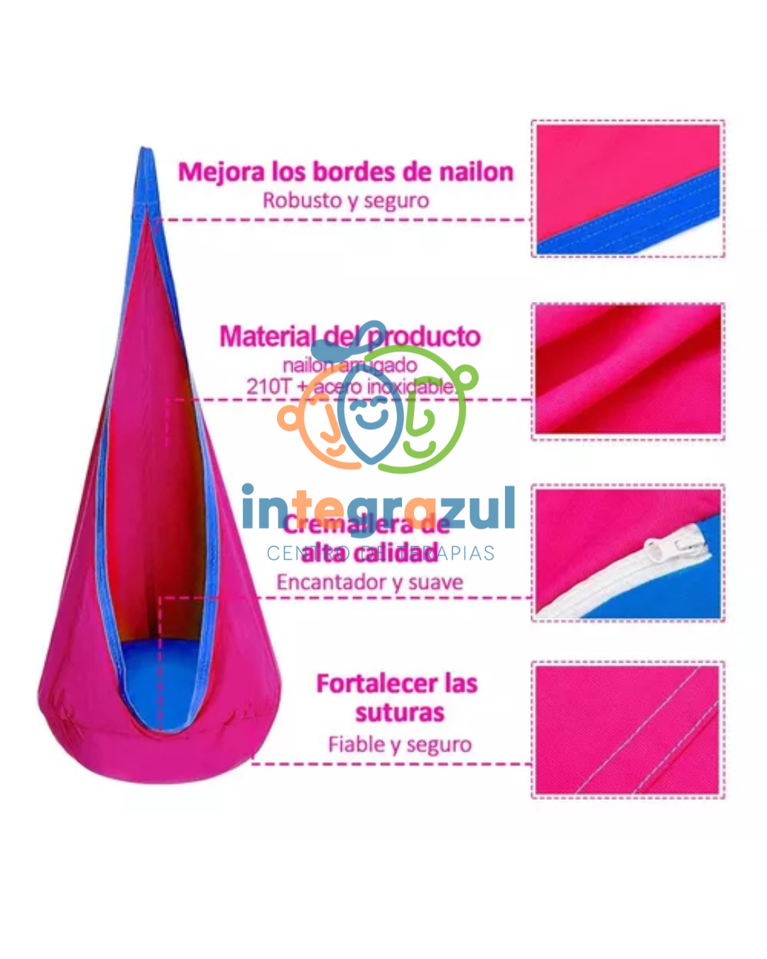 Columpio sensorial con cojín (tipo nido/pod)