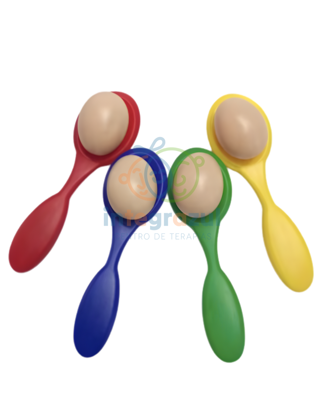 Kit de Competencia de Equilibrio: 4 Cucharas de Colores y Huevos