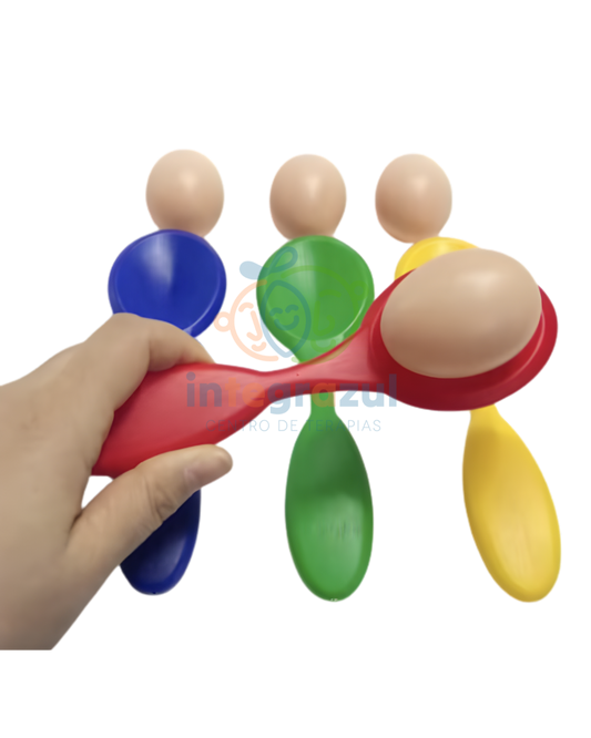 Kit de Competencia de Equilibrio: 4 Cucharas de Colores y Huevos