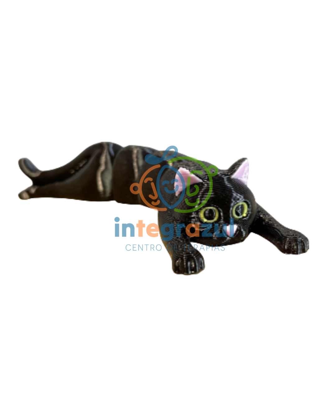 Gato Flexible Largo 3D – fidget articulado antiestrés