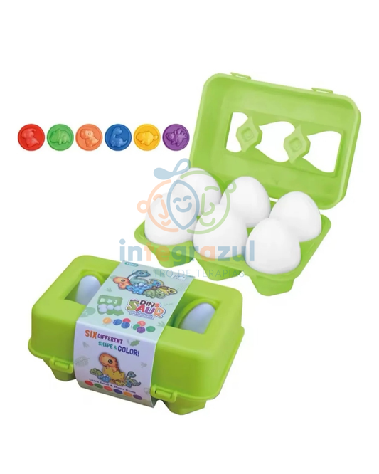 Huevos de dinosaurios – juego de encaje y clasificación (set)