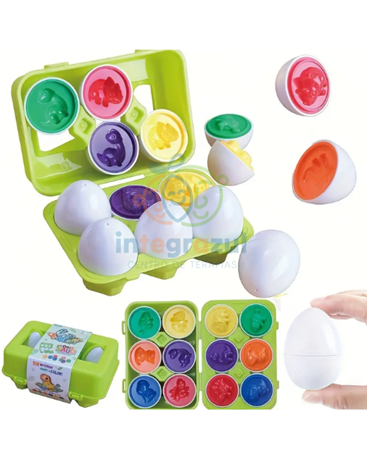 Huevos de dinosaurios – juego de encaje y clasificación (set)