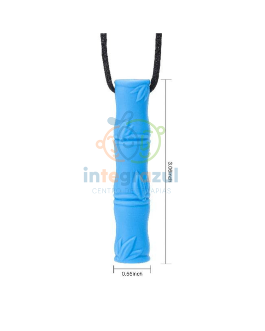 Mordedor bambú – collar sensorial de silicona