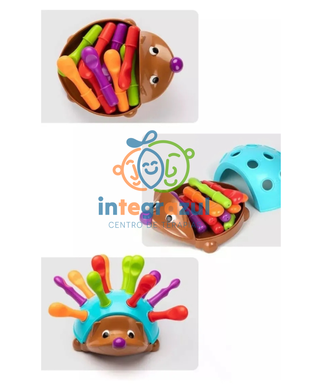 Erizo de motricidad fina – encaje de púas (set)