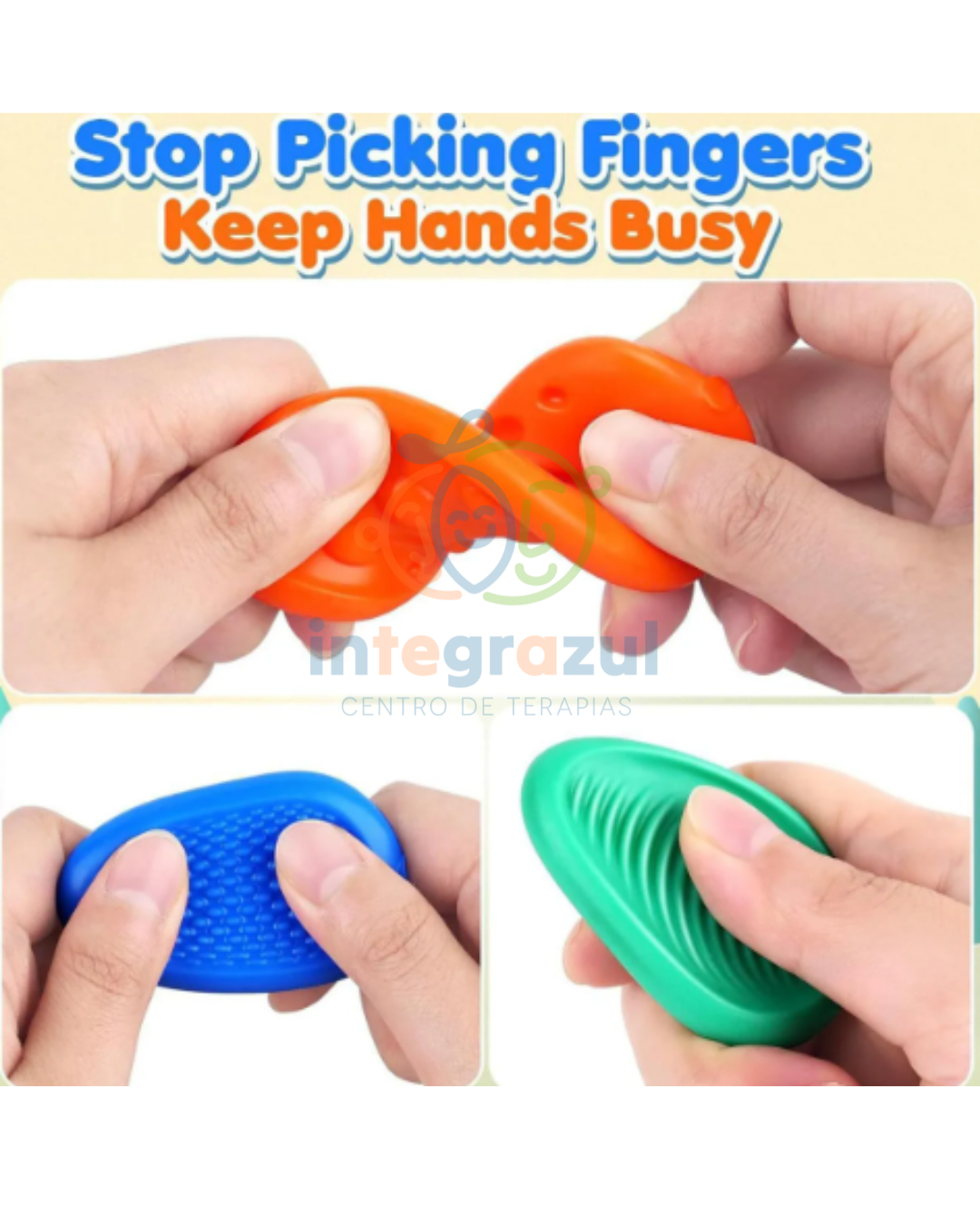 Set de 6 piedras sensoriales texturizadas – Colores surtidos