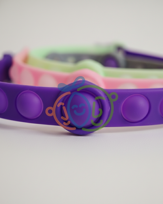 Pulsera Pop It individual – silicona ajustable (muchos colores)