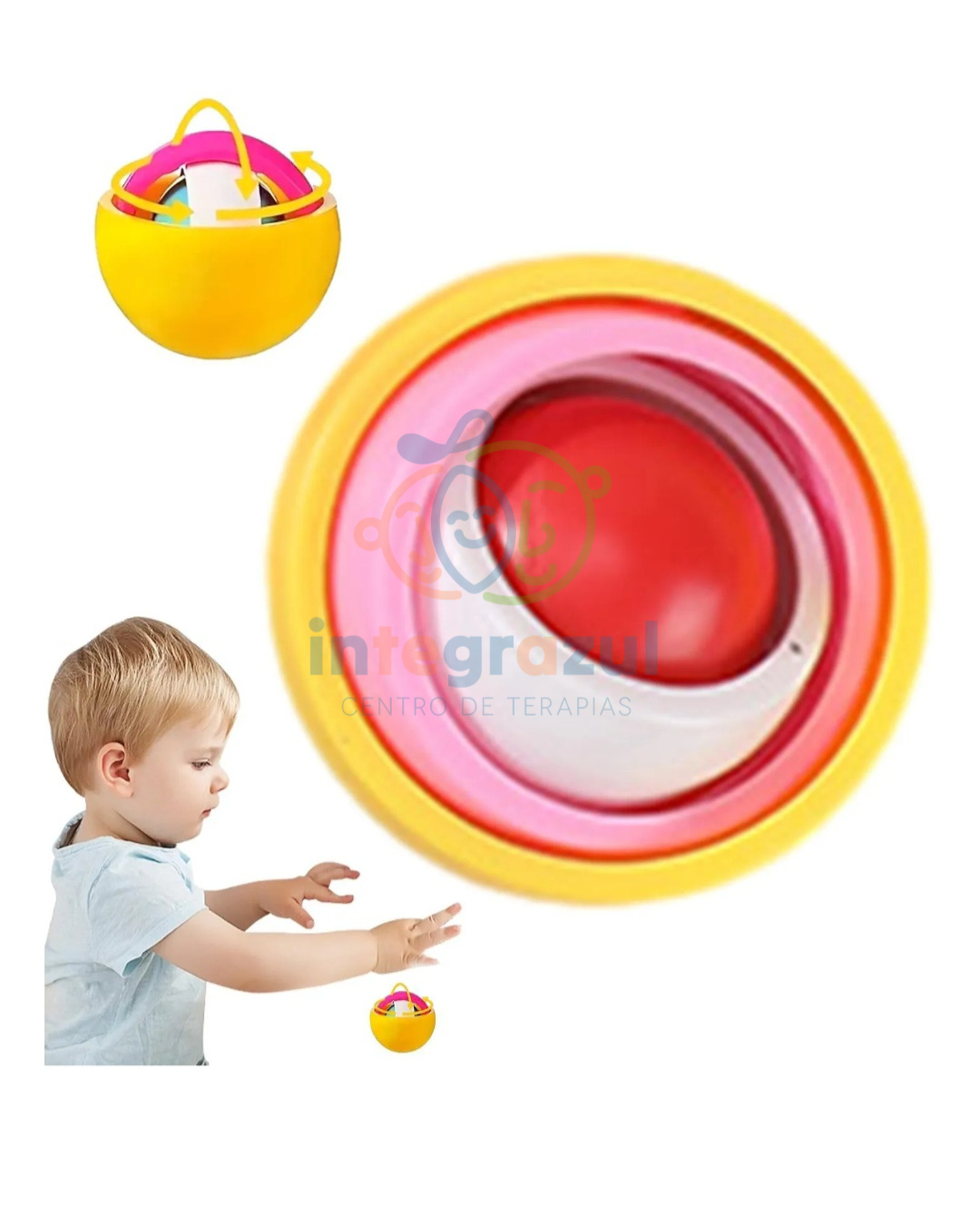 Giroscopio 3D Fidget – anillos concéntricos giratorios