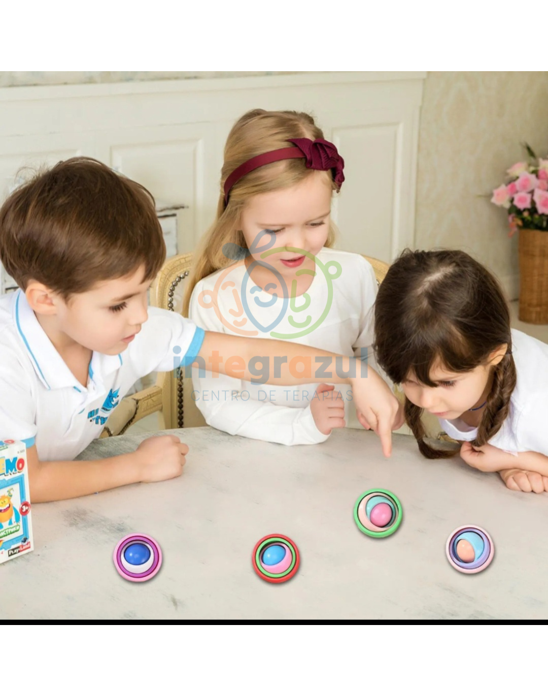 Giroscopio 3D Fidget – anillos concéntricos giratorios