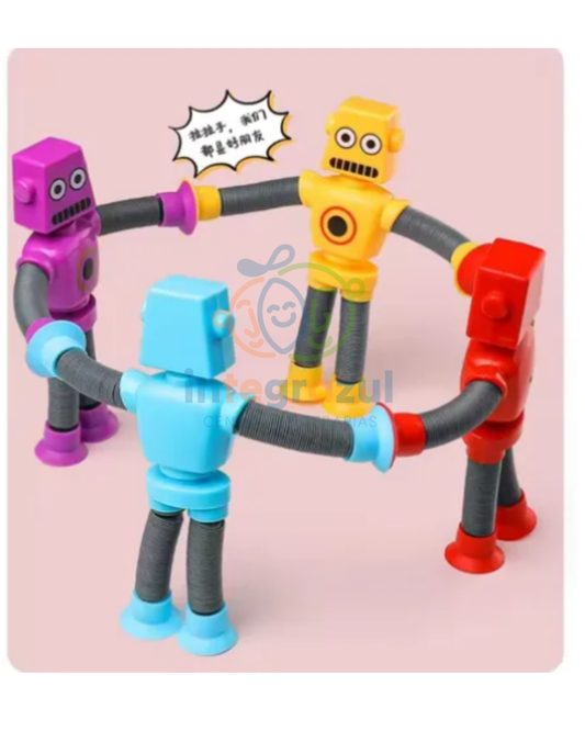 Robot articulado con ventosas (fidget)