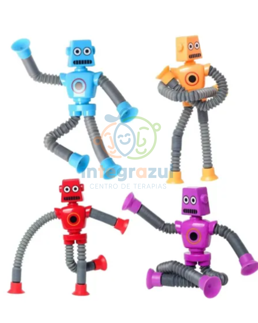 Robot articulado con ventosas (fidget)