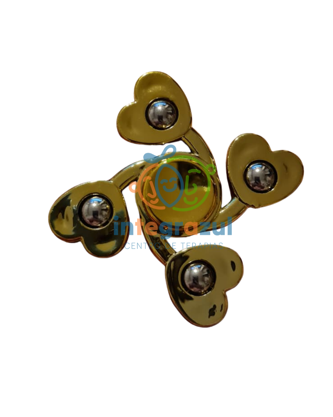 Spinner Corazón Metálico Diseño Curvo | Fidget Antiestrés
