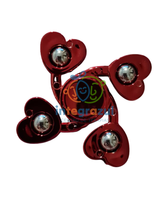 Spinner Corazón Metálico Diseño Curvo | Fidget Antiestrés