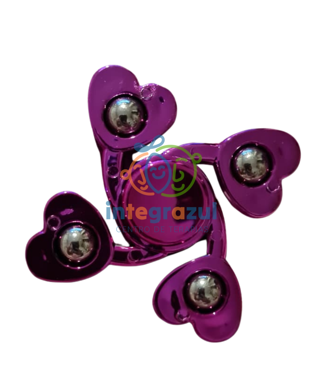 Spinner Corazón Metálico Diseño Curvo | Fidget Antiestrés