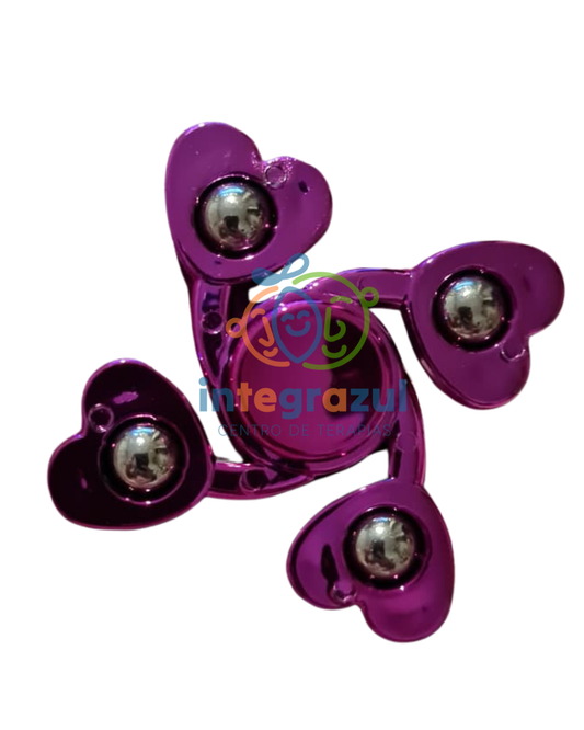 Spinner Corazón Metálico Diseño Curvo | Fidget Antiestrés