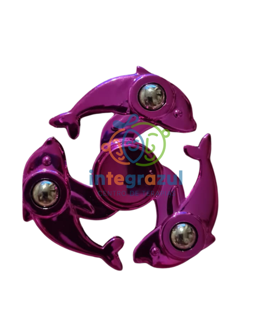 Spinner Delfín Metálico | Fidget Antiestrés