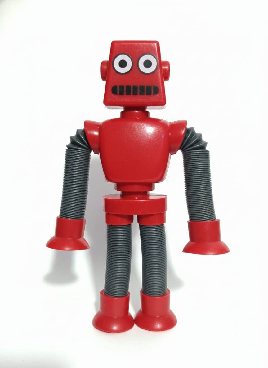 Robot articulado con ventosas (fidget)