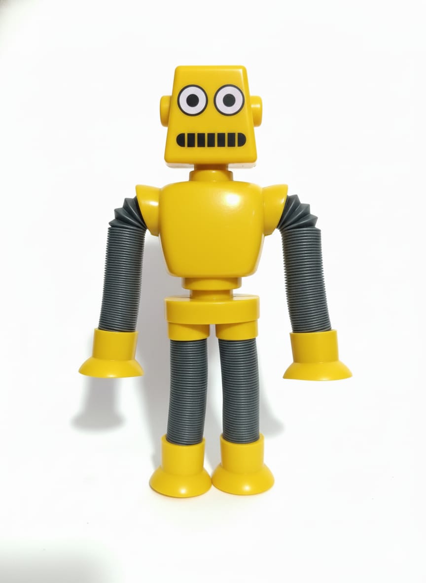 Robot articulado con ventosas (fidget)