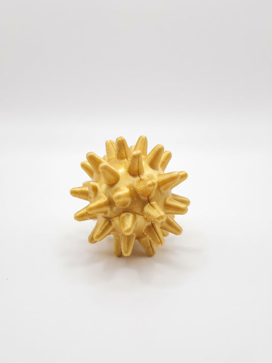 Bolita sensorial con púas 3D naranja