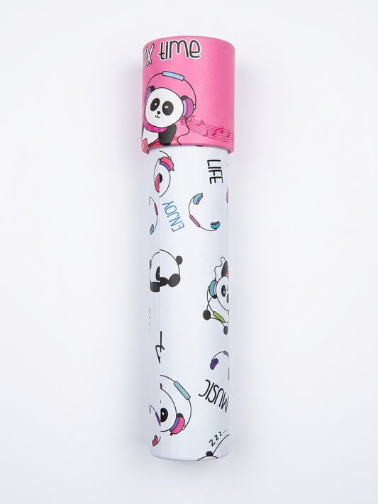 Caleidoscopio panda rosado y blanco