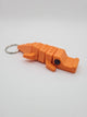 Cocodrilo articulado 3D naranja en forma de llavero