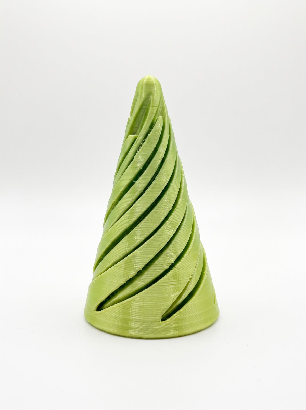 Cono espiral 3D verde