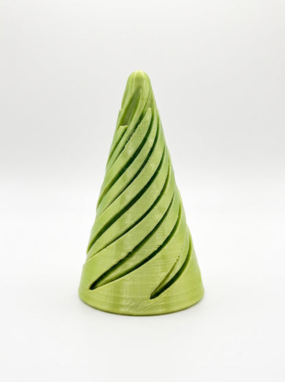 Cono espiral 3D verde
