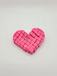 Corazón articulado 3D rosado de cubos flexibles