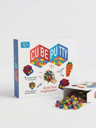 Caja de Cube Putty con cubos sensoriales de colores