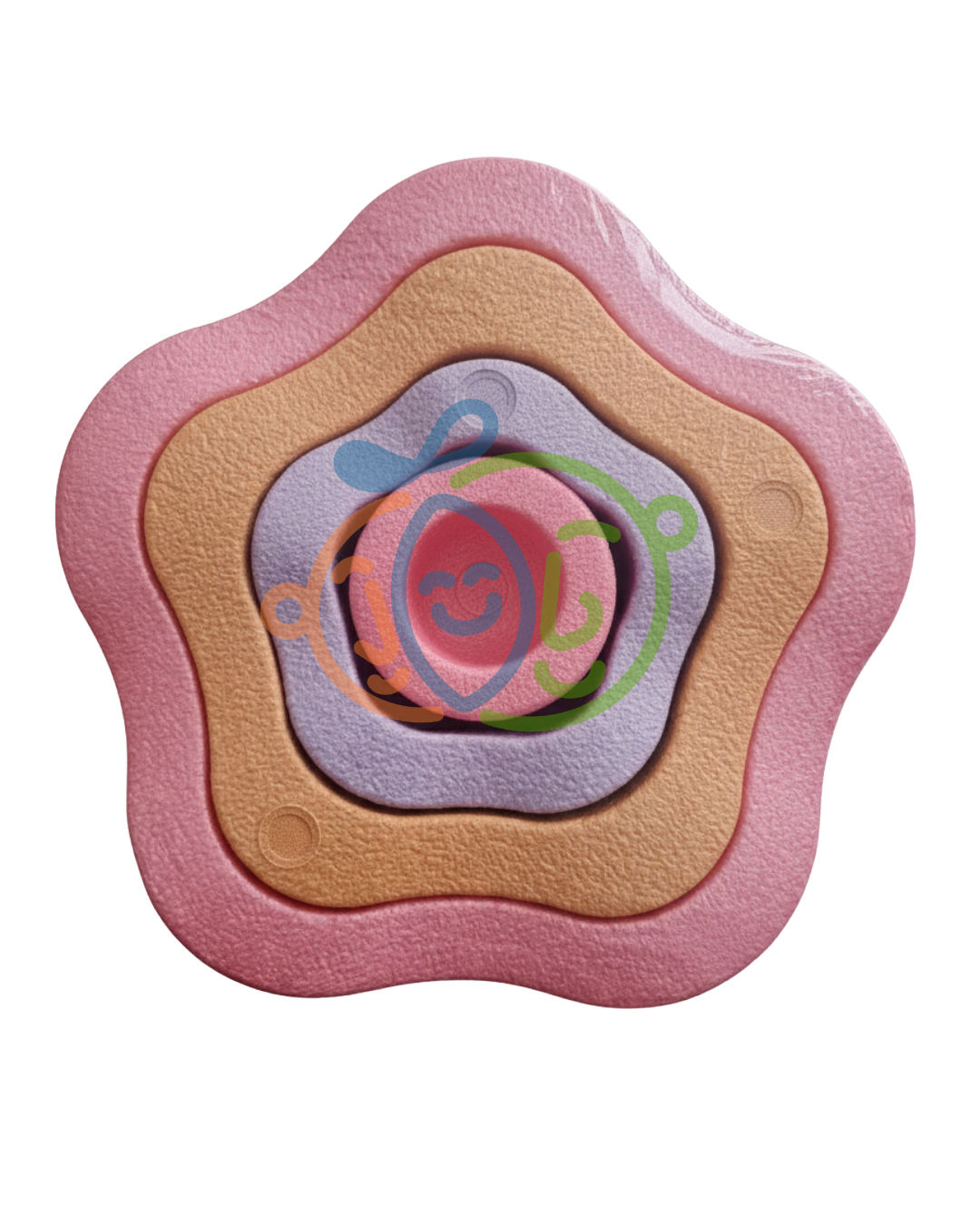 Piedras Sensoriales de Balance – Flor (4 piezas)