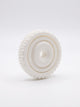 Disco sensorial giratorio 3D blanco con borde dentado
