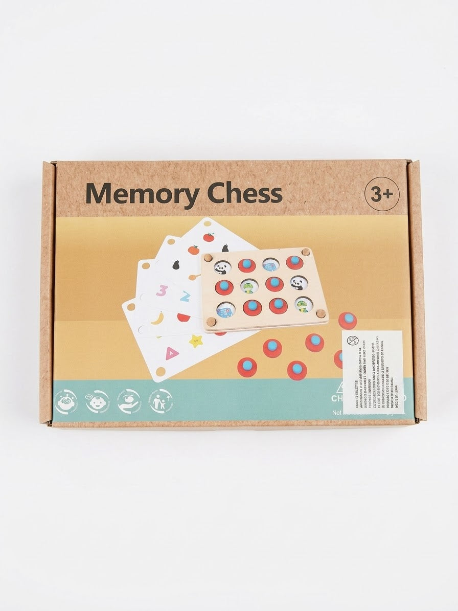 Caja de Memory Chess, memorice intercambiable de madera