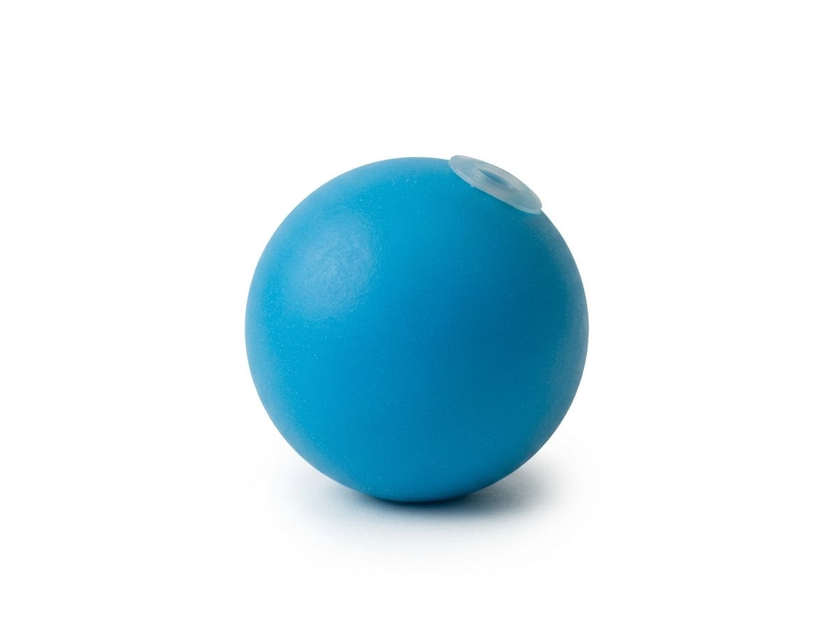 Pelota antiestrés de masa suave azul
