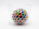 Pelota squishy de malla con bolitas de gel de colores