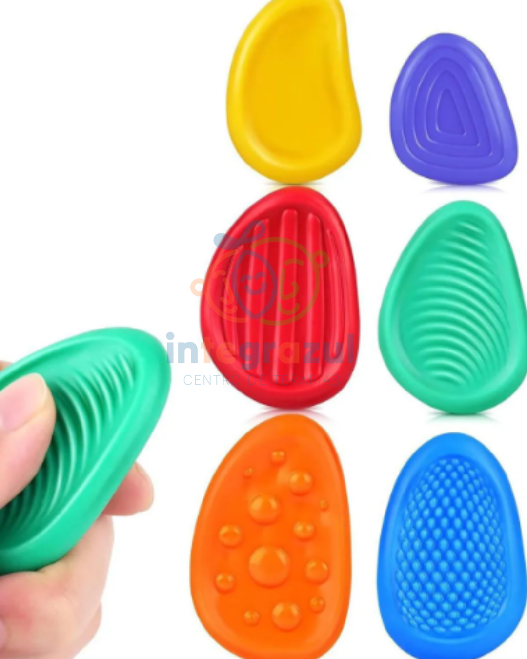 Set de 6 piedras sensoriales texturizadas – Colores surtidos