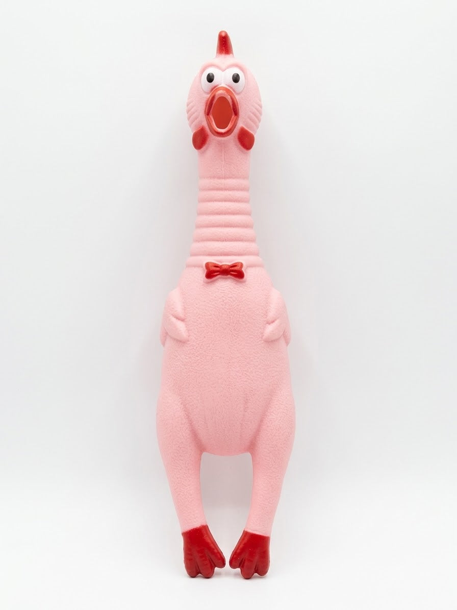 Pollo antiestrés de arena rosado